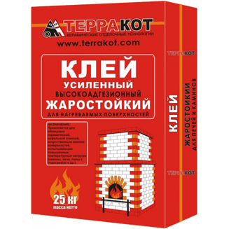 Клей усиленный "Терракот" жаростойкий, 25 кг