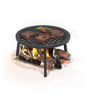 Чугунная решетка "СТЕЙК" ? 450мм с подставкой