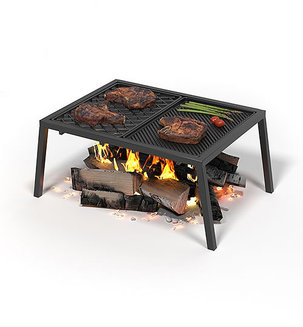 Плита чугунная \"ГРИЛЬ\",\"СТЕЙК\" с подставкой