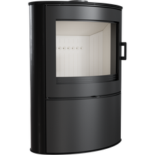 Печь-камин KOZA/AB/S/2/KAFEL/CZARNA (сталь, кафель черный) (10 кВт) 761*1052*462мм