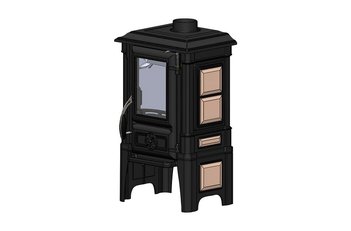 GUCHA Печь-камин чугунная ARINA - 1210 ЭМАЛЬ - CREAM