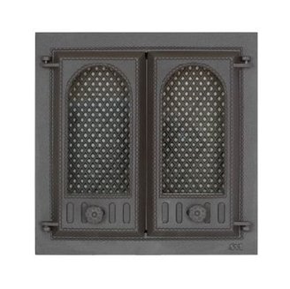 402 SVT каминная дверца со стеклом(двухстворчатая)