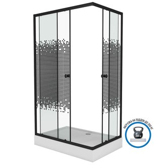 Душевой уголок Niagara NG-012-14QBLACK (120х80х195)