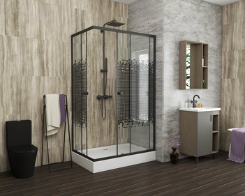 Душевой уголок Niagara NG-012-14QBLACK (120х80х195)