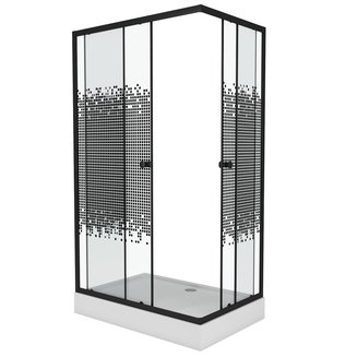 Душевой уголок Niagara NG-012-14QBLACK (120х80х195)