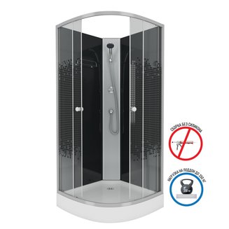 Душевая кабина Niagara NG-4501-14BK (90х90х200)