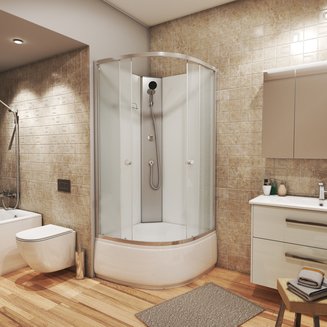 Душевая кабина Niagara NG-7308-14BK (90х90х200)