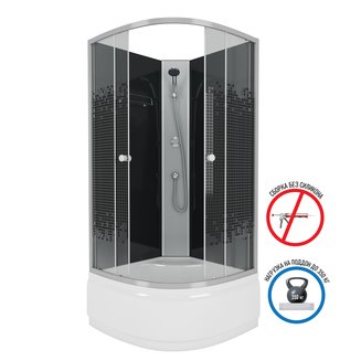 Душевая кабина Niagara NG-7508-14BK (90х90х200)