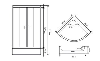 Душевая кабина Niagara Classic-акрил NG-112-15 (90х90х215)