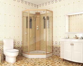 Душевая кабина Niagara Luxe NG-7799GBK (900x900х2100)