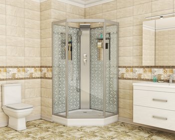 Душевая кабина Niagara Luxe NG-7717WBK (1000x1000х2100)