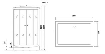 Душевая кабина Niagara Luxe NG-7711GR (900x1200х2150)