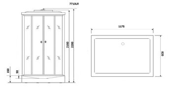 Душевая кабина Niagara Luxe NG-7713WL (820x1200х2150)