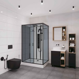 Душевая кабина Niagara Premium NG-6912-01GQR BLACK (1200х800х2100)