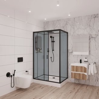 Душевая кабина Niagara Premium NG-6912-01QR BLACK (1200х800х2100)