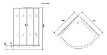 Душевая кабина Niagara Premium NG-6001-01G (900х900х2100)