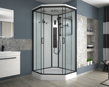 Душевая кабина Niagara Premium NG-6901-01GD BLACK (900х900х2200)