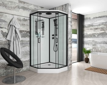 Душевая кабина Niagara Premium NG-6901-01D BLACK (900х900х2200)