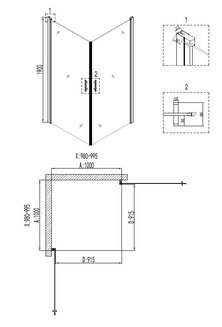Душевое ограждение Niagara Nova NG-6604-08 (100*100*190)