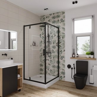 Душевое ограждение Niagara Nova NG-6801-08 BLACK (90*90*190)