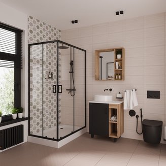 Душевое ограждение Niagara Nova NG-6810-08 BLACK (120*80*190)