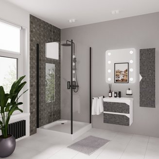 Душевое ограждение Niagara Nova NG-6803-08 BLACK (90*90*190)