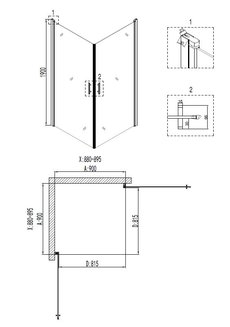 Душевое ограждение Niagara Nova NG-6603-08 (90*90*190)