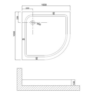 Душевой поддон Niagara Nova NG-100-100 (100*100*13)