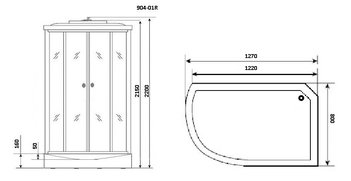 Душевая кабина Niagara Ultra NG-904-01R (1310х800х2200)