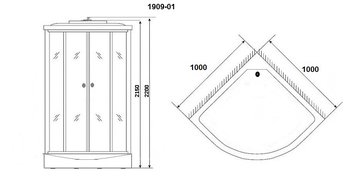 Душевая кабина Niagara Ultra NG-1909-01 (1000х1000х2200)