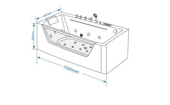 Ванна гидромассажная GR-15085 (85x150x58) GROSSMAN