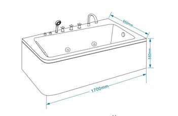 Ванна гидромассажная GR-17095-1L (95x170x58) GROSSMAN