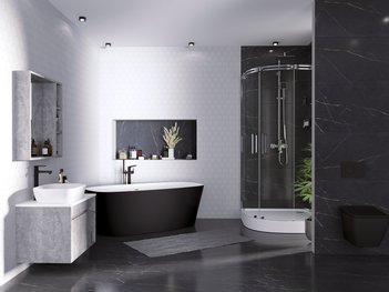 Ванна отдельностоящая GR-2701 Black (70x150x60) GROSSMAN