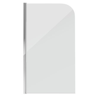 Шторка для ванны GR-100 (140*80) алюминиевый профиль, стекло ПРОЗРАЧНОЕ 6мм