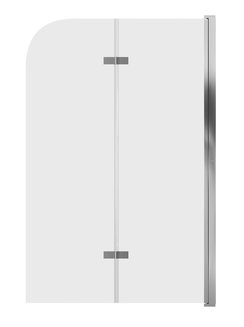 Шторка для ванны GR-106/100 (100х150) алюминиевый профиль, стекло ПРОЗРАЧНОЕ 6мм