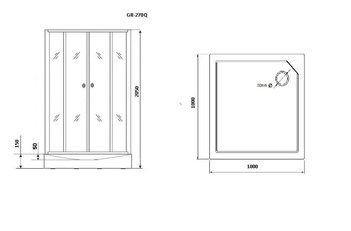 Душевая кабина GR270QL (100*100*205) GROSSMAN Classic