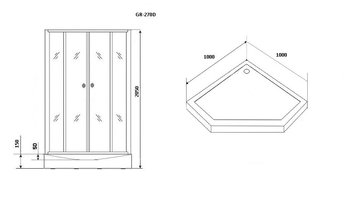 Душевая кабина GR270D (100*100*205) GROSSMAN Classic