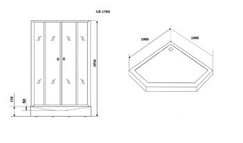 Душевая кабина GR170D (100*100*205) GROSSMAN Classic