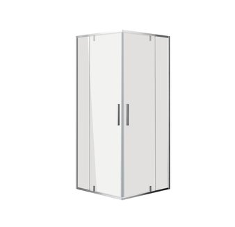 Душевое ограждение GR-1010 Forta (100*100*190) квадрат, двери распашные