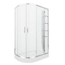 Душевое ограждение GR-9120L Classic 120*80*185 с ПОДДОНОМ двери раздвижные