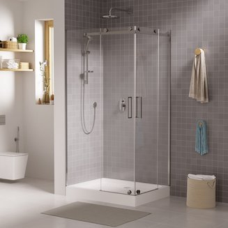 Душевое ограждение GR-1120L Cosmo 120*90*190 прямоугольник, двери раздвижные