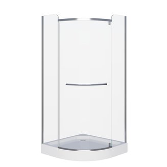 Душевое ограждение GR-7090 Classic 90*90*190 полукруг, дверь распашная