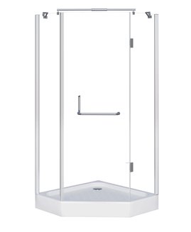 Душевое ограждение GR-8090 Classic 90*90*185 трапеция, дверь распашная