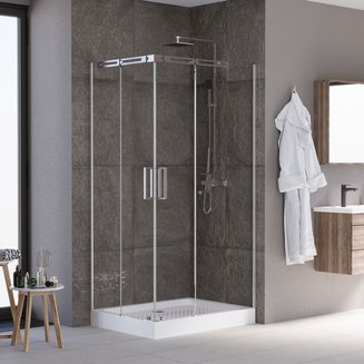 Душевое ограждение GR-3120R Galaxy 120*80*190 прямоугольник, двери раздвижные