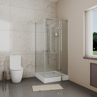 Душевое ограждение GR-6090 Style 90*90*190 квадрат, дверь распашная