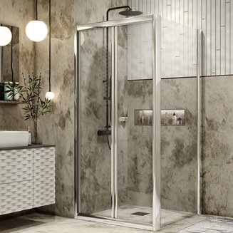Душевое ограждение GR-8080 Alba2 (80*80*190) квадрат, складывающаяся дверь из двух частей