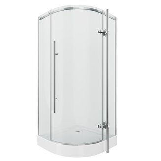 Душевое ограждение GR-5090 Style 90*90*190 полукруг, дверь распашная