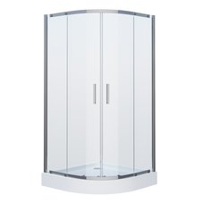 Душевое ограждение GR-0090 Classic 90*90*190 полукруг, двери раздвижные