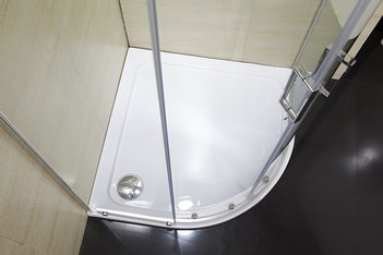 Душевое ограждение GR-0090 Classic 90*90*190 полукруг, двери раздвижные