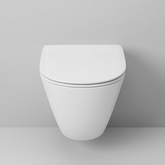 Унитаз GR-4411S (560*360*350) подвесной БЕЗОБОДКОВЫЙ с тонкой крышкой